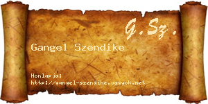 Gangel Szendike névjegykártya